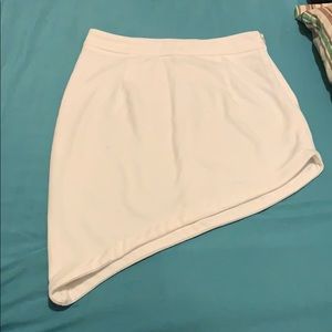 Side Zipped Asymmetrical White shirt